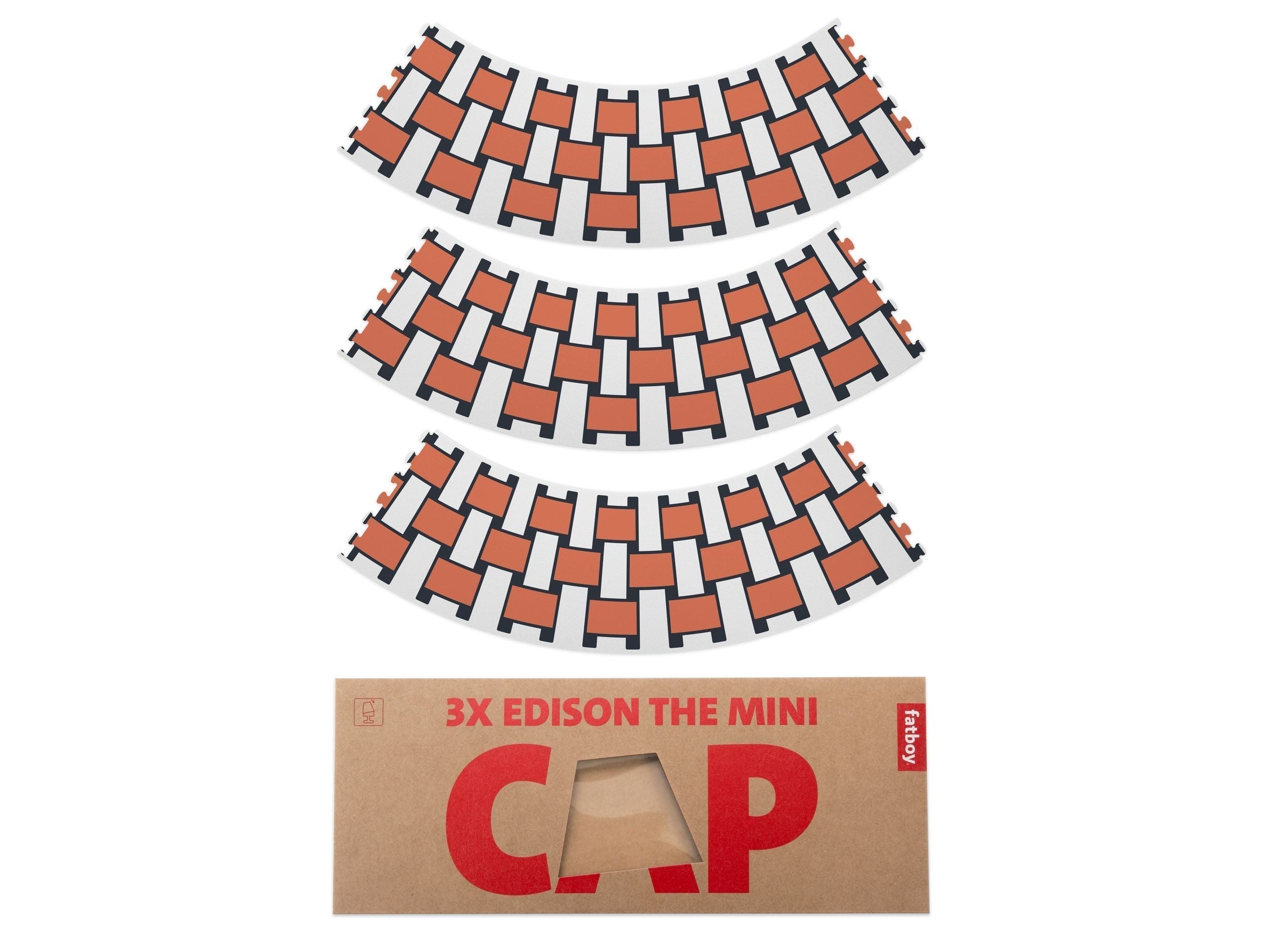 Fatboy Edison The Mini Cappie Lampshades Set Of 3 Basket Weave, Pumpkinorange