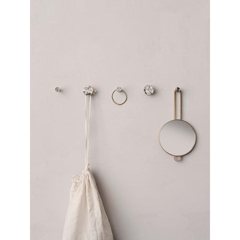 Ferm Living Crochet avec de la pierre grande en marbre blanc