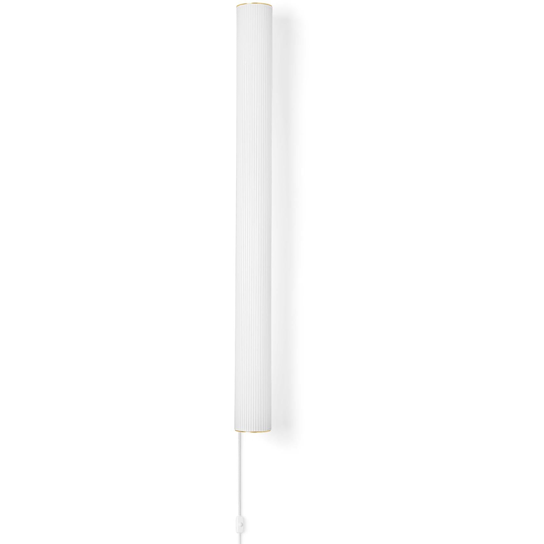 Ferm Living Vuelta væglampe messing Ø100 cm, hvid