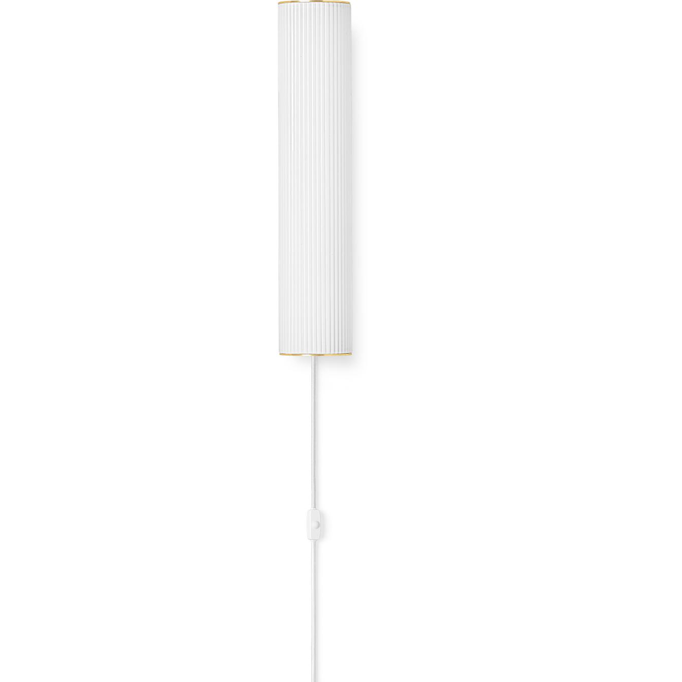 Ferm Living Vuelta væglampe messing Ø40 cm, hvid