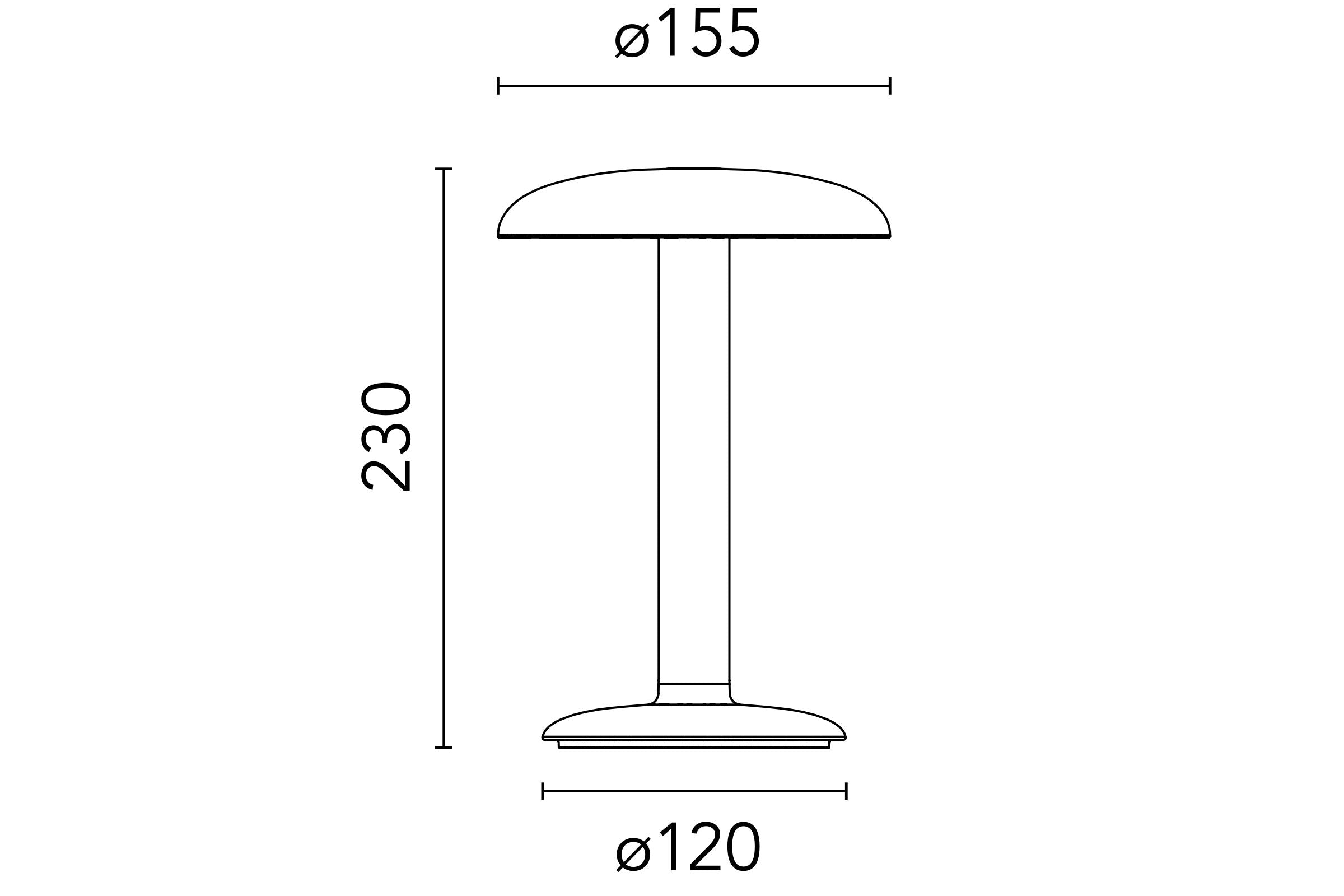 Flos Gustave Table Lamp 2700 K, Matt Anthracite
