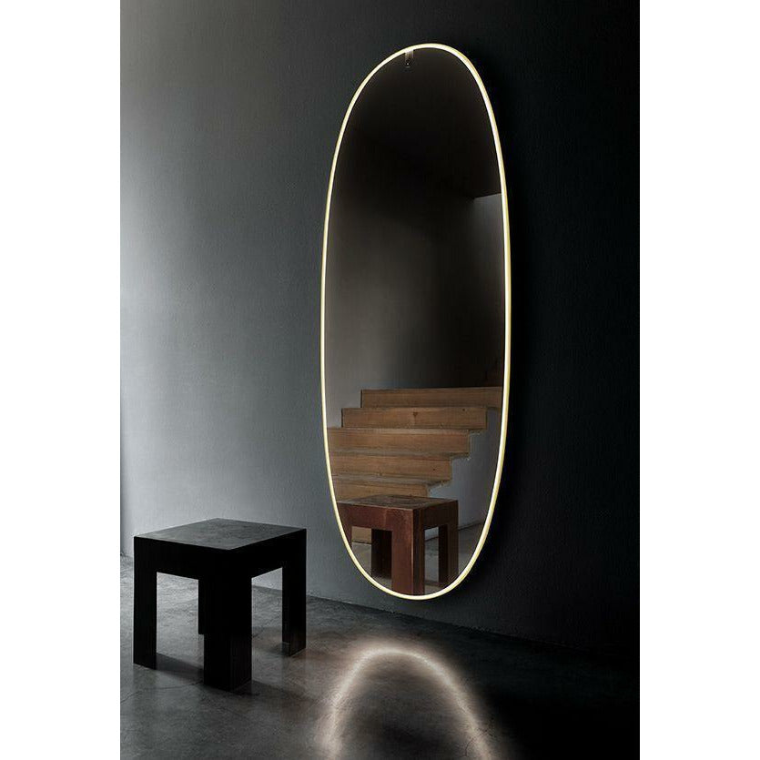 Flos La Plus Belle Mirror With Integrated Lighting, Brushed Copper