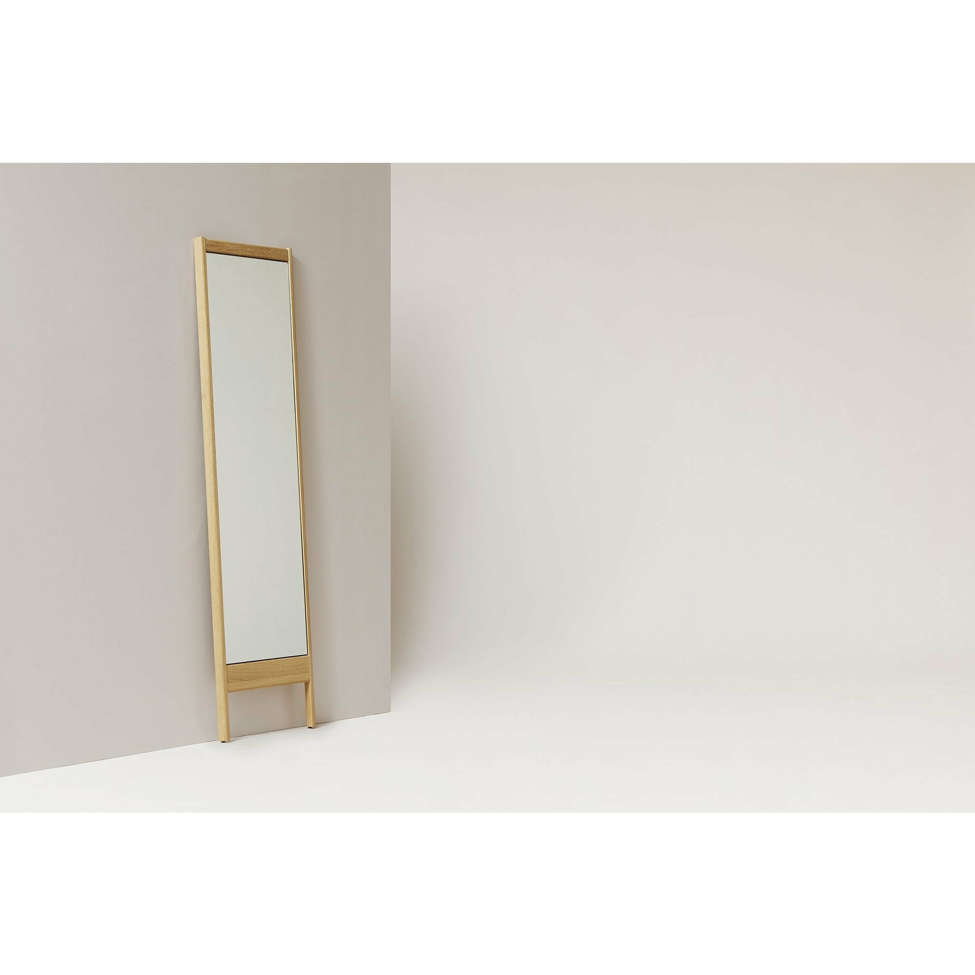 Form & Refine A Line Mirror. Oak