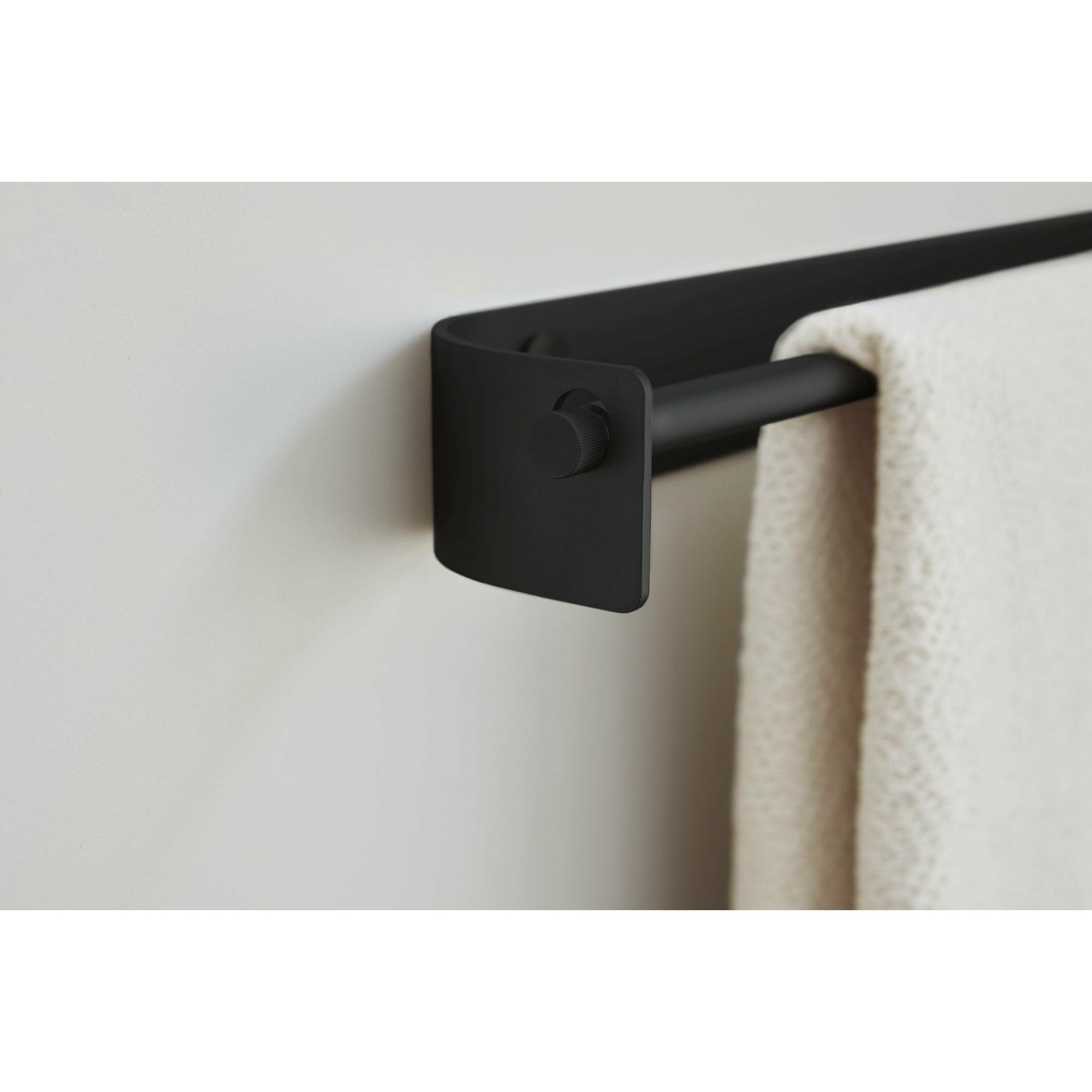 Form & Refine Arc Towel Bar Single. Black Steel