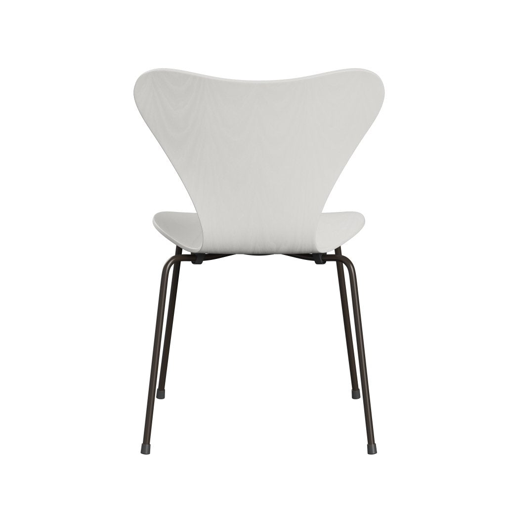 Fritz Hansen 3107 Chair Unupholstered, Brown Bronze/Dyed Ash White