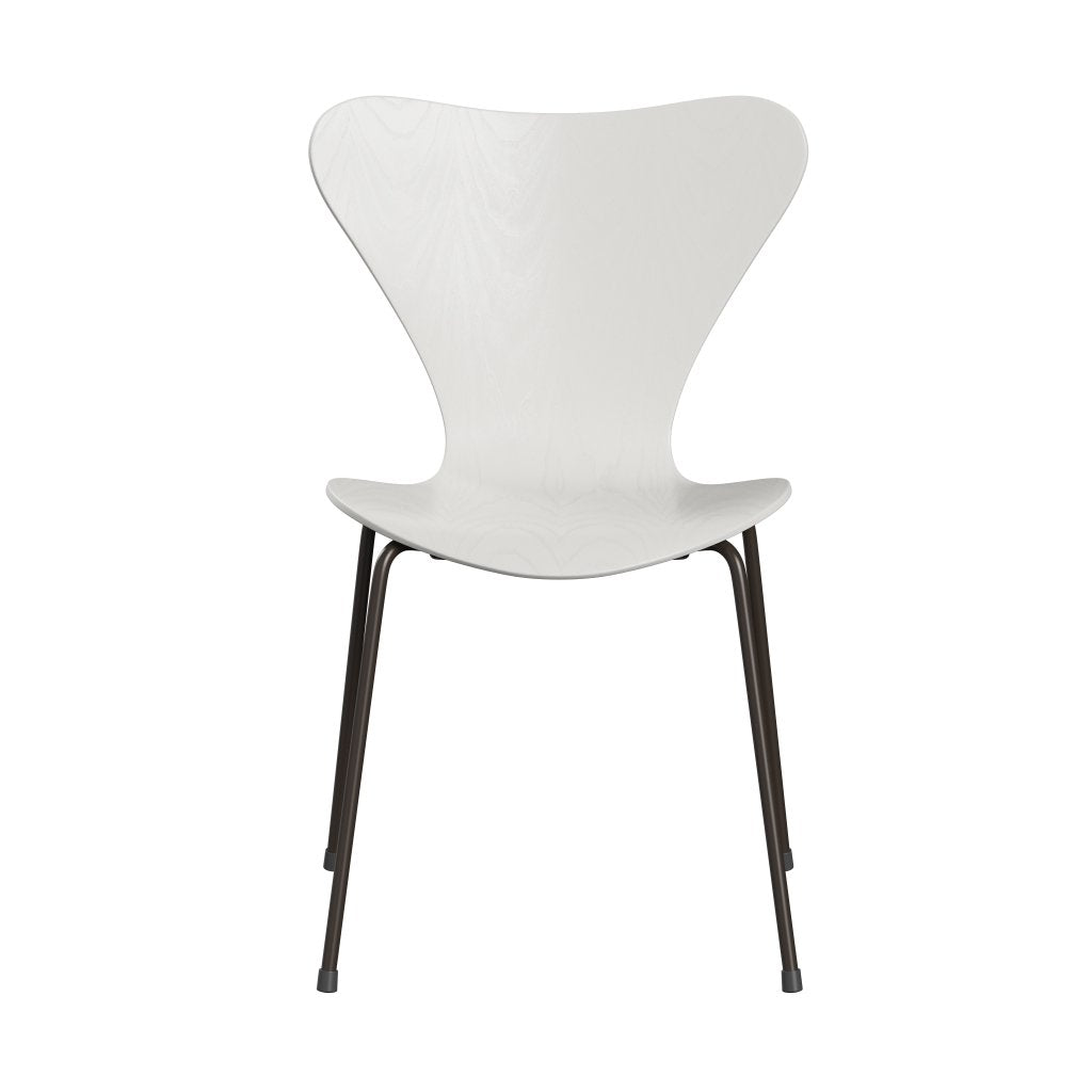 Fritz Hansen 3107 Chair Unupholstered, Brown Bronze/Dyed Ash White