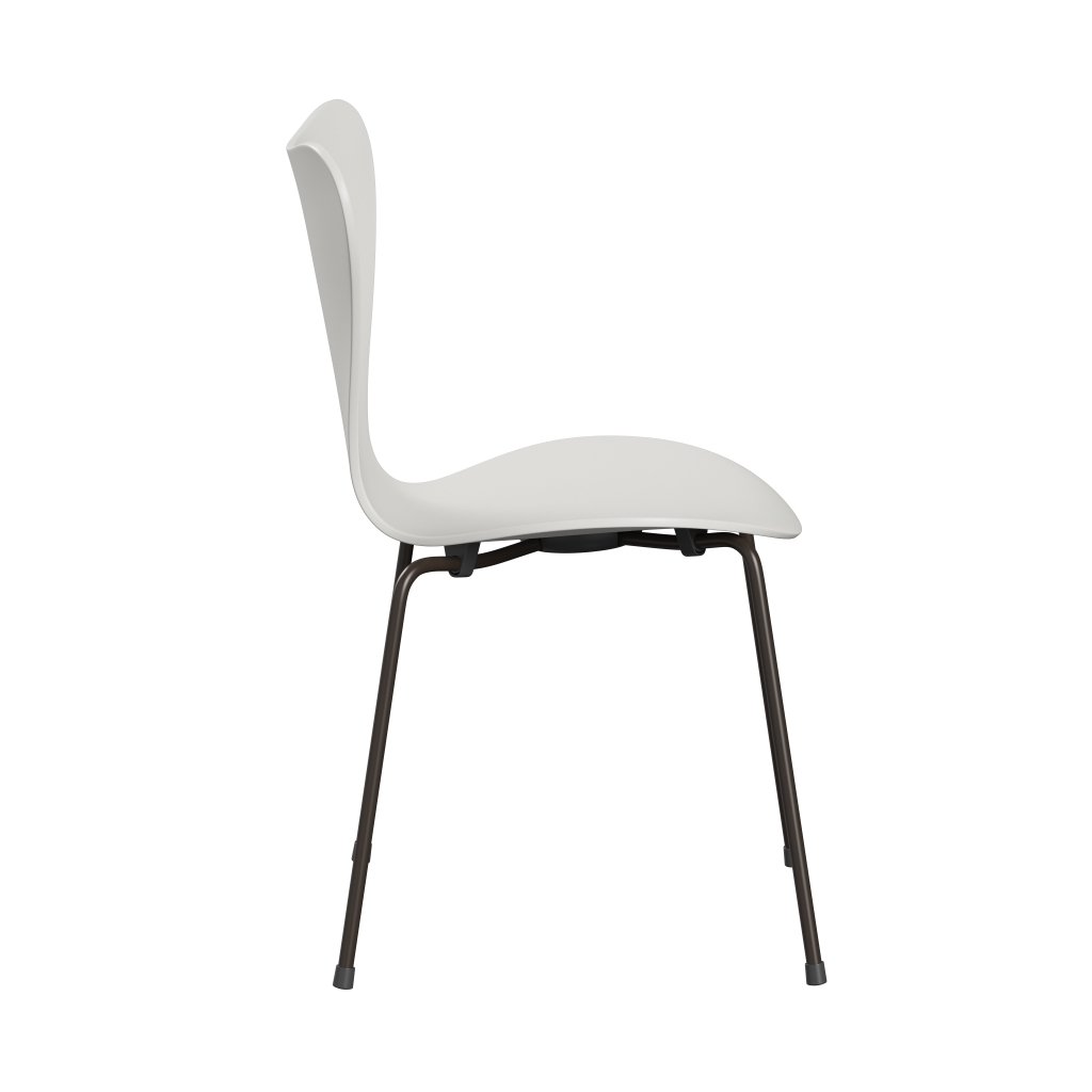 Fritz Hansen 3107 Chair Unupholstered, Brown Bronze/Lacquered White
