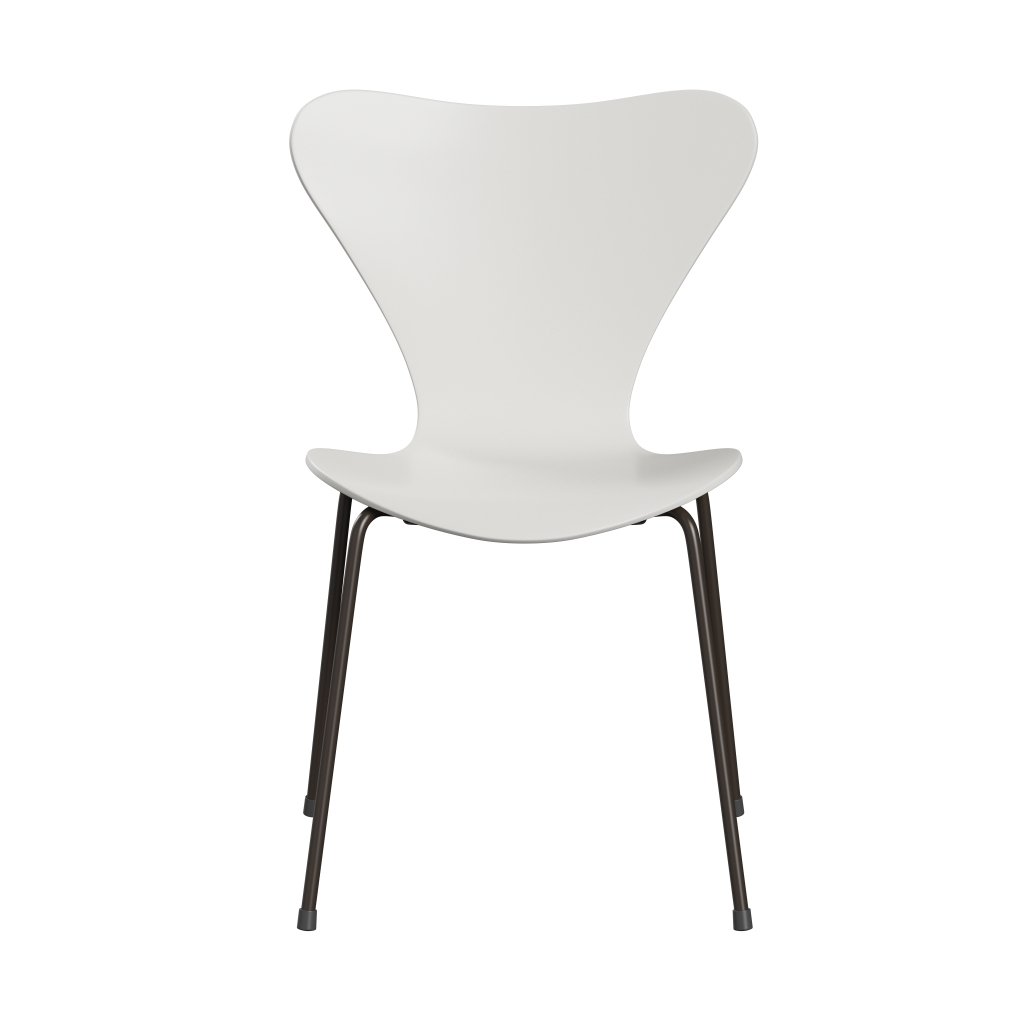 Fritz Hansen 3107 Chair Unupholstered, Brown Bronze/Lacquered White