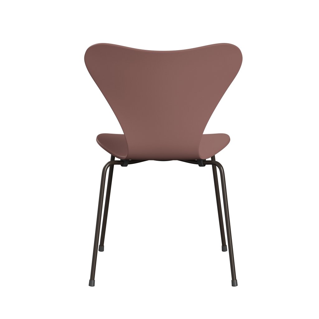 Fritz Hansen 3107 Chair Unupholstered, Brown Bronze/Lacquered Wild Rose