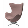 Fritz Hansen The Egg Lounge Chair s tkaninou podnožkou, Re Wool Pale Rose