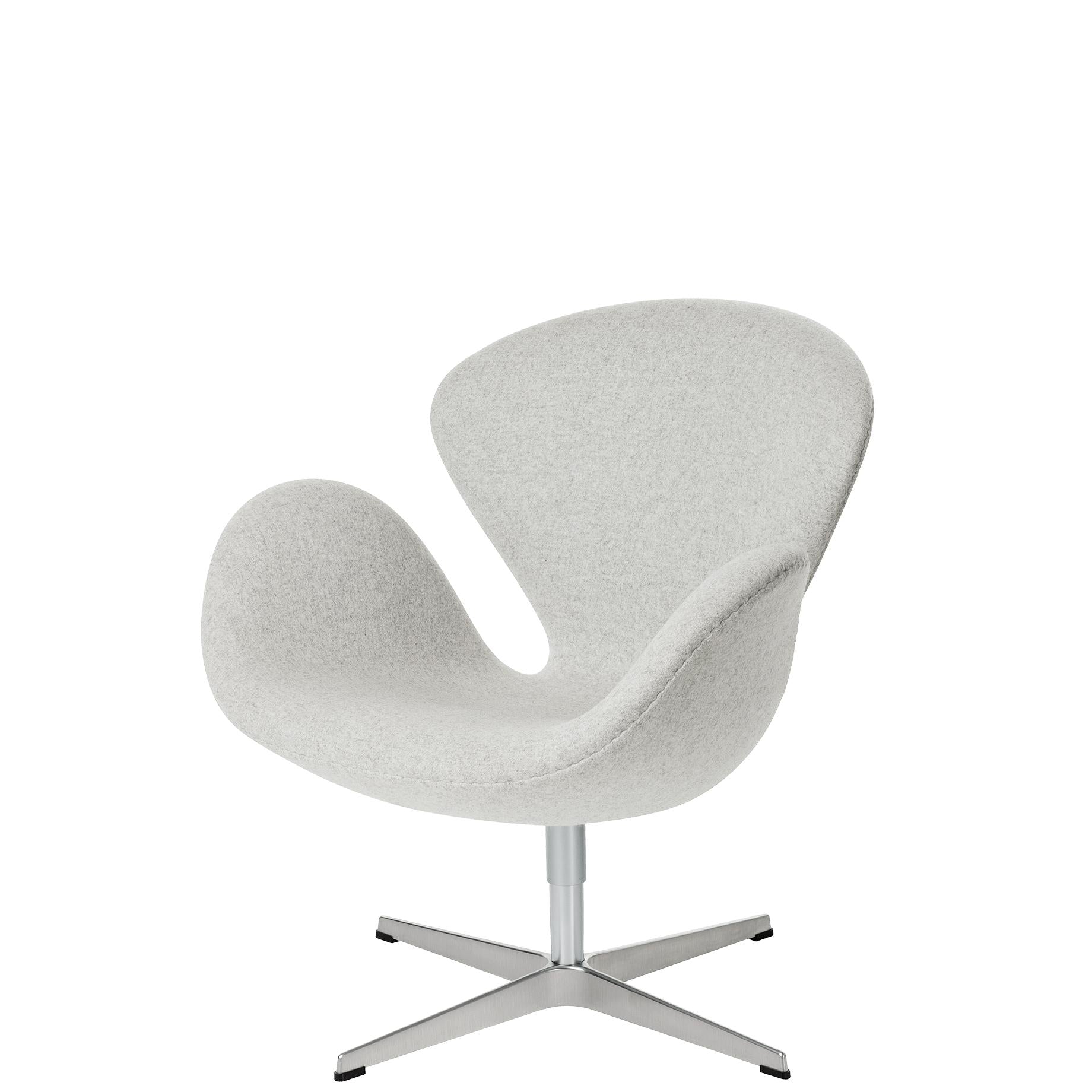 Fritz Hansen Swan Lounge Chair Fabric, Divina Melange Light Grey