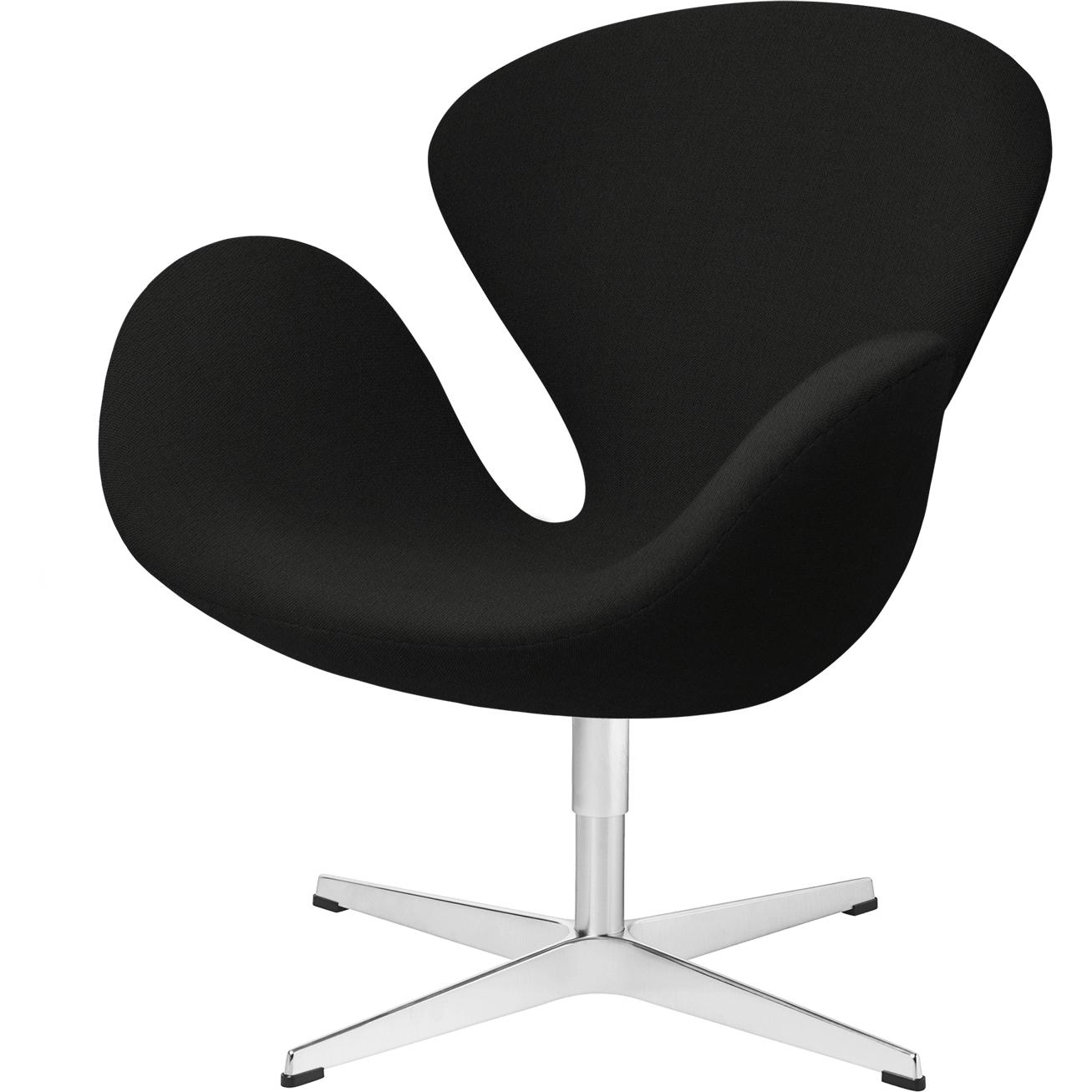 Fritz Hansen Swan Lounge Chair Fabric, Tonus Black