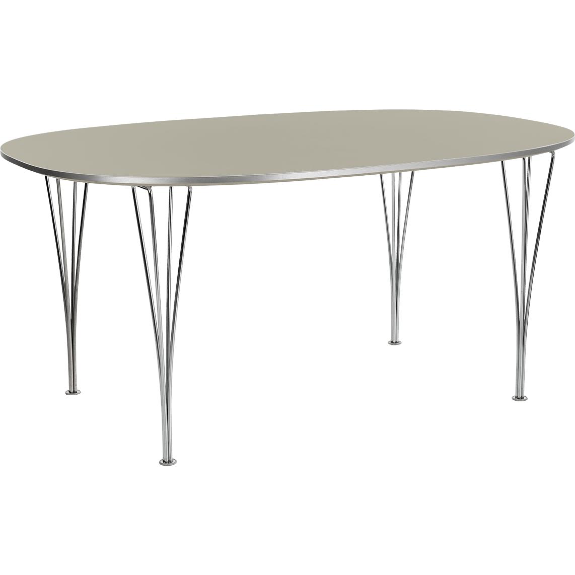 Fritz Hansen Super Ellipse Table 100 X170 Cm, Grey Efeso Laminate