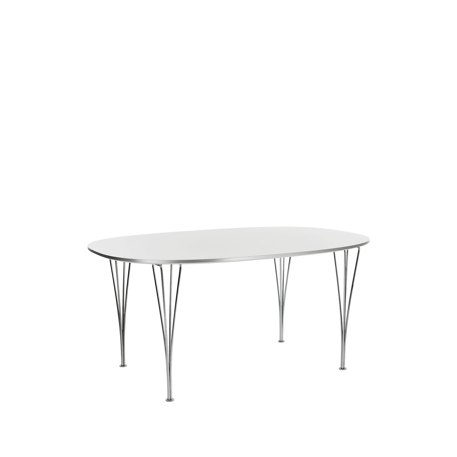 Fritz Hansen Super Ellipse Table 90 X135 Cm, White Laminate