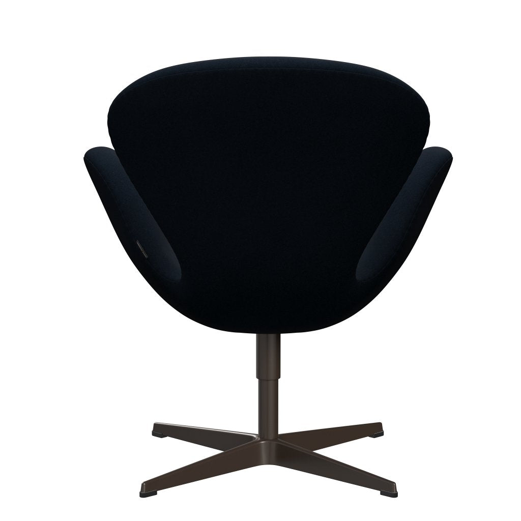 Fritz Hansen Swan Lounge stol, brun bronze/divina mørkeblå