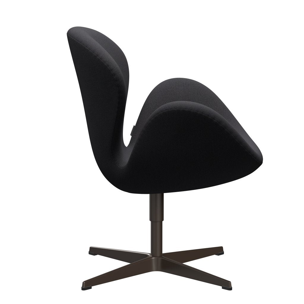 Fritz Hansen Swan Lounge stol, brun bronze/fælge brun/mørkeblå
