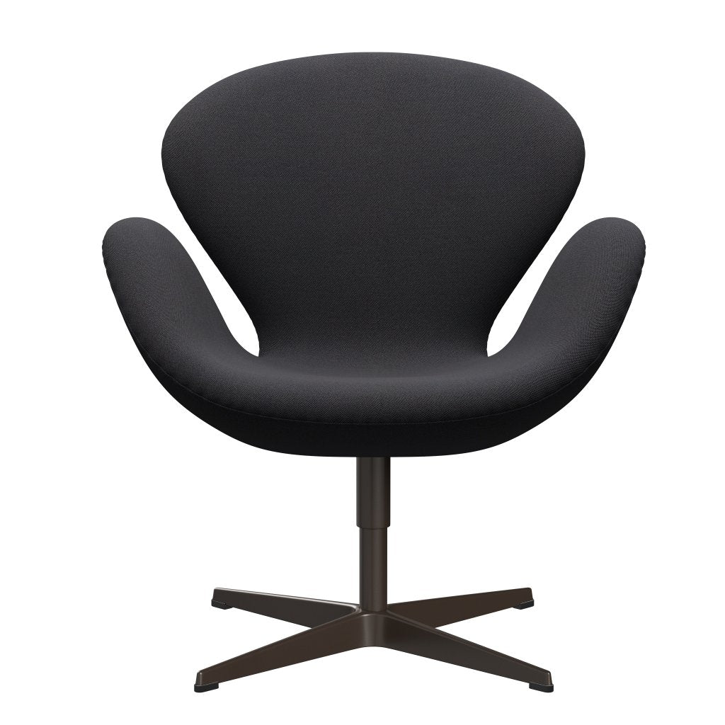 Fritz Hansen Swan Lounge stol, brun bronze/fælge brun/mørkeblå