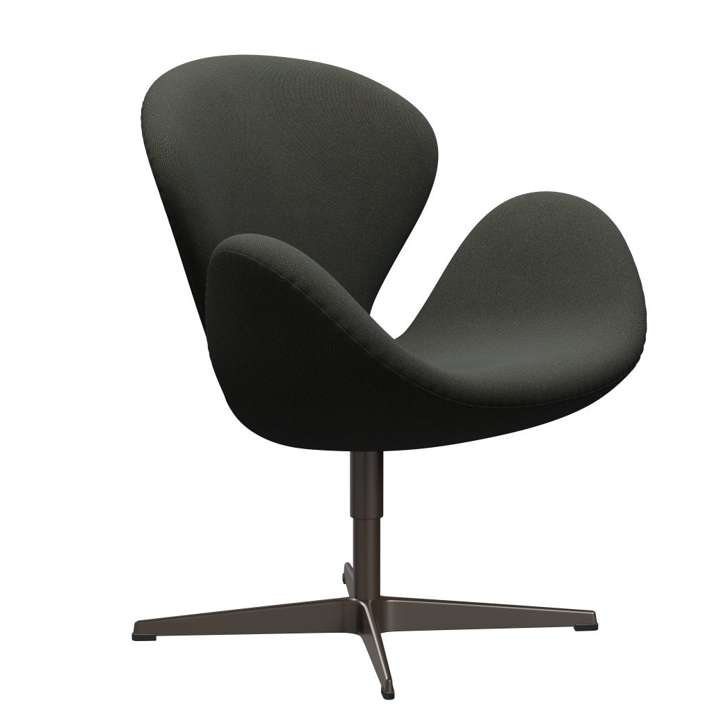 Fritz Hansen Swan Lounge stol, brun bronze/rim mørkegrå/khaki/blå