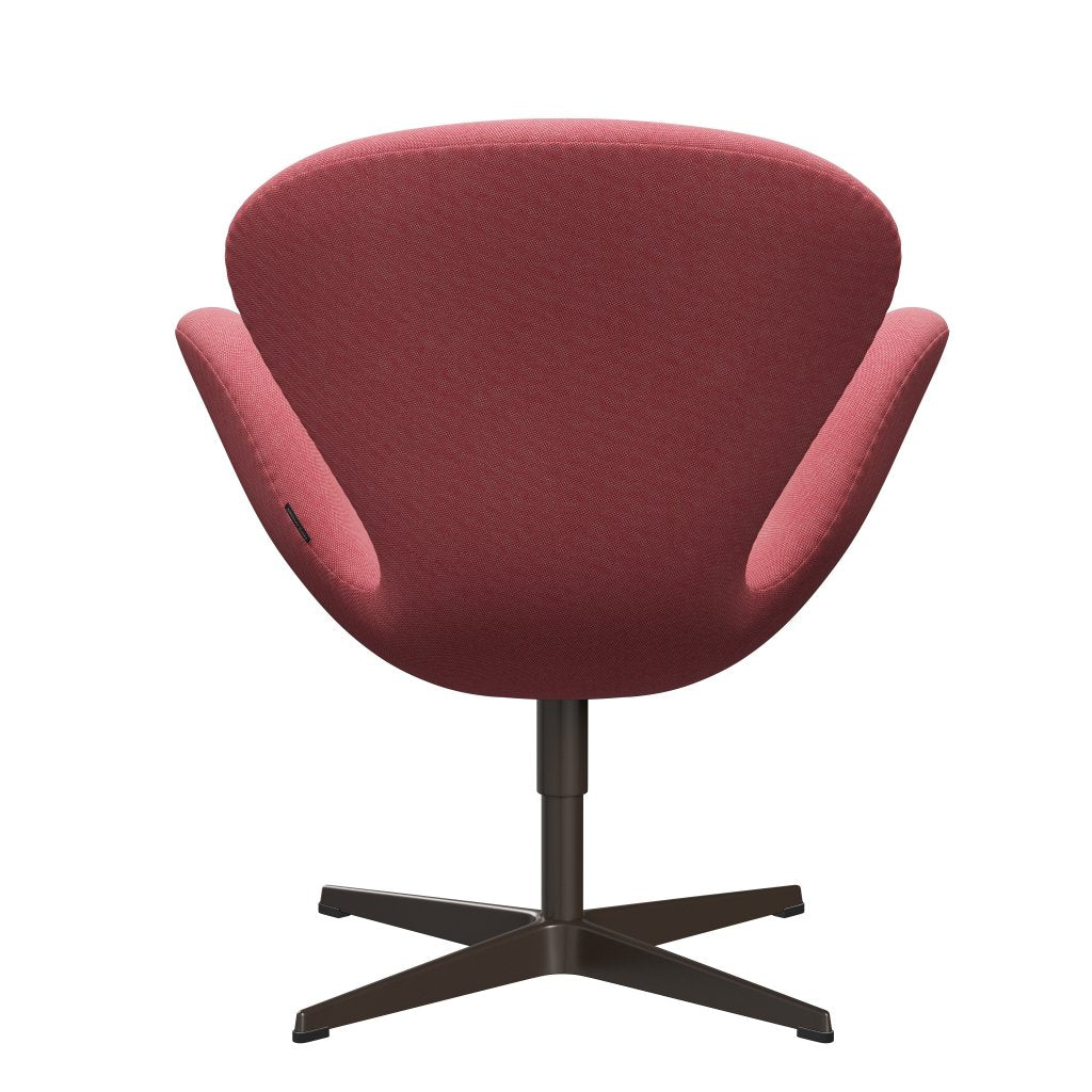 Fritz Hansen Swan Lounge stol, brun bronze/rime lys rød/hvid