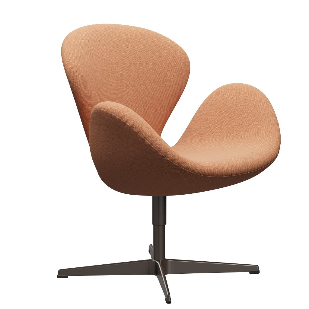 Fritz Hansen Swan Lounge stol, brun bronze/rime delikat orange/hvid