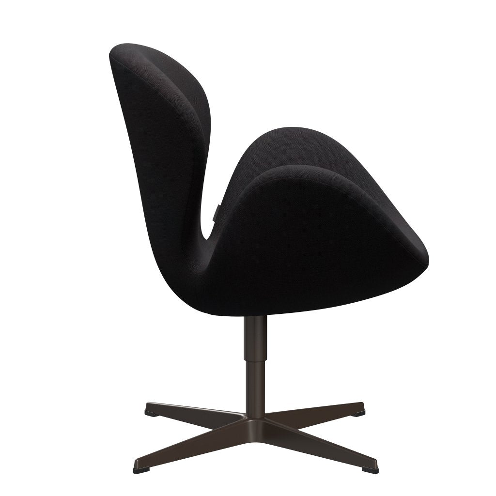 Fritz Hansen Swan Lounge Chair, Brown Bronze/Sunniva Black (683)