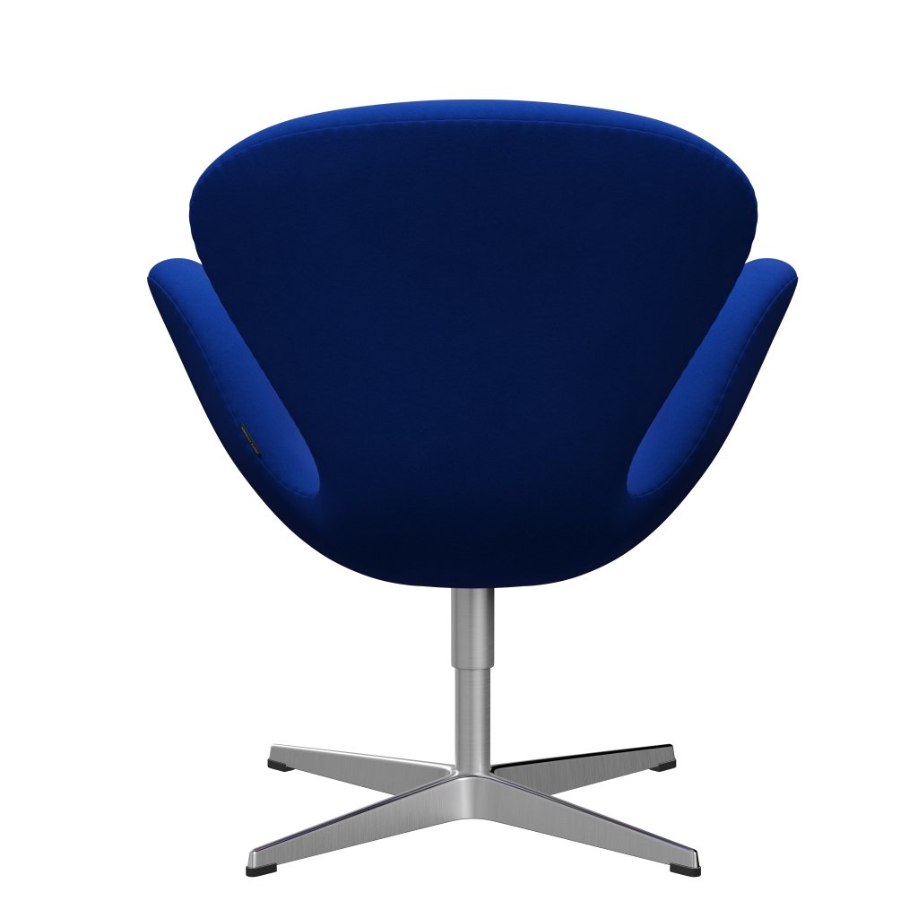 Fritz Hansen Swan Lounge Chair, Satin Brushed Aluminium/Comfort Blue (00035)