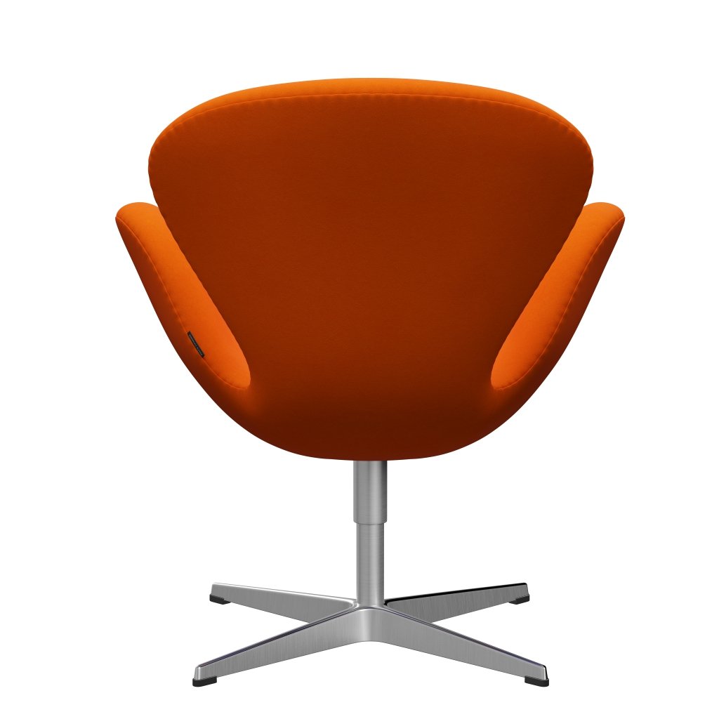 Fritz Hansen Swan Lounge stol, satin børstet aluminium/komfort gul/orange