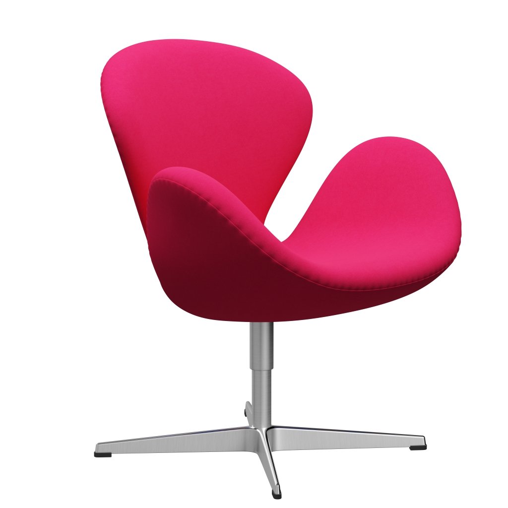 Fritz Hansen Swan Lounge stol, satin børstet aluminium/komfort lyserød