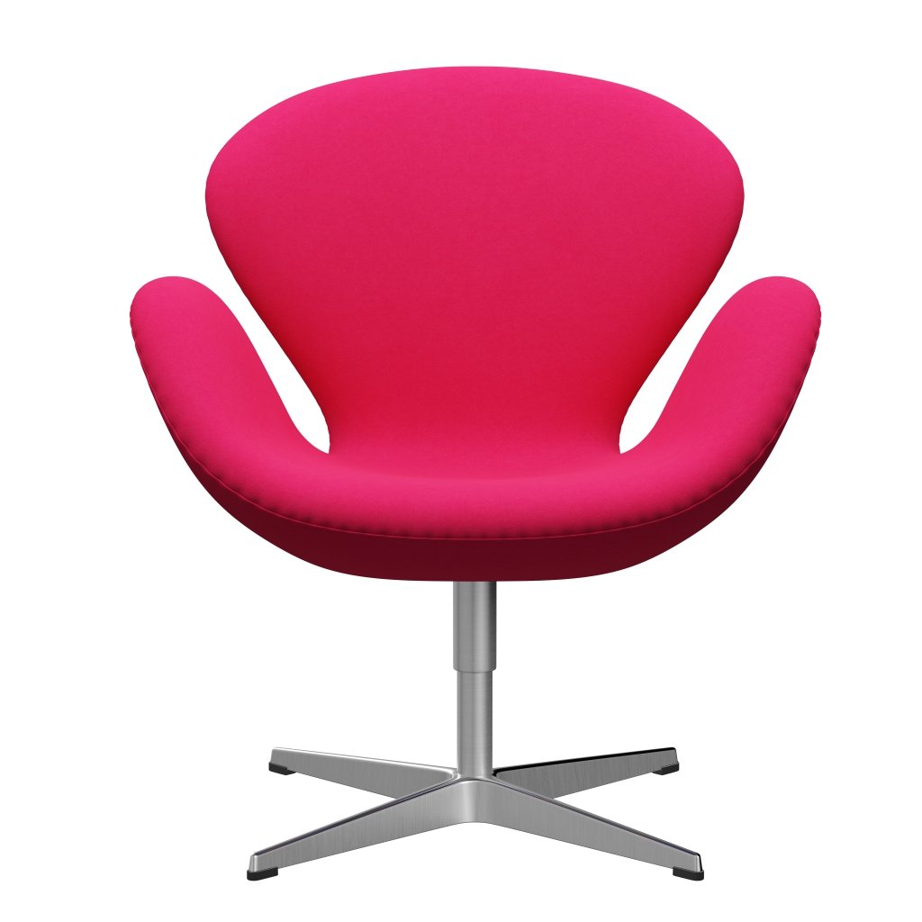 Fritz Hansen Swan Lounge stol, satin børstet aluminium/komfort lyserød