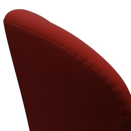 Fritz Hansen Swan Lounge stol, satin børstet aluminium/komfort rust rød (00028)