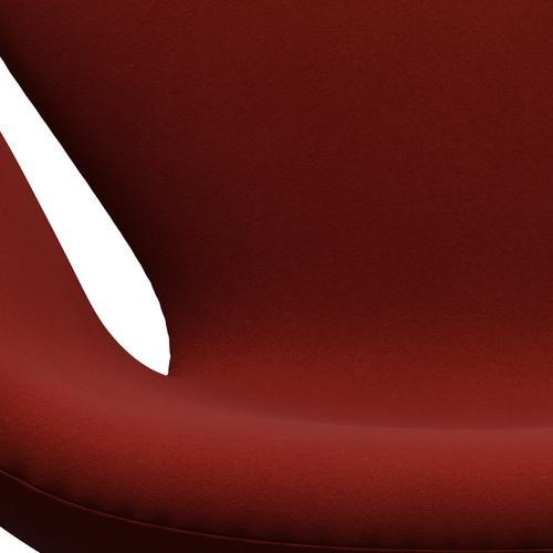 Fritz Hansen Swan Lounge stol, satin børstet aluminium/komfort rust rød (00028)