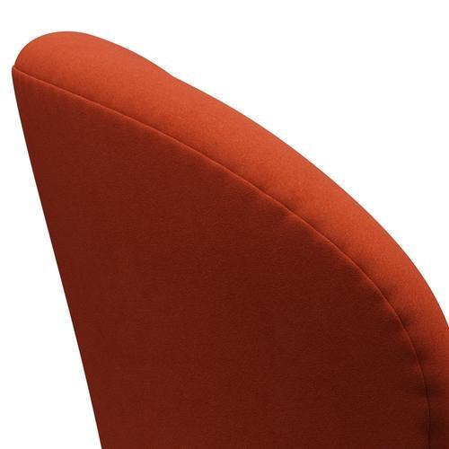 Fritz Hansen Swan Lounge stol, satin børstet aluminium/komfort rust rød (09055)