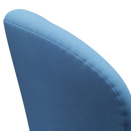 Fritz Hansen Swan Lounge Chair, Satin Brushed Aluminium/Divina Light Blue (712)