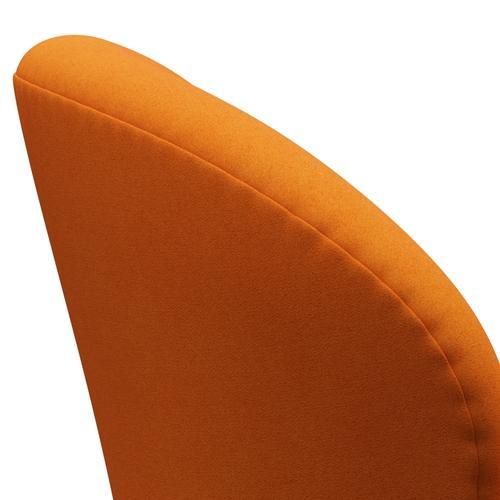 Fritz Hansen Swan Lounge Chair, Satin Brushed Aluminium/Divina Orange (444)