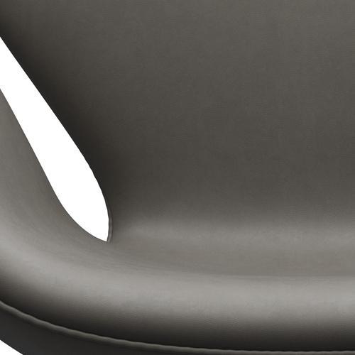 Fritz Hansen Swan Lounge Chair, Satin Brushed Aluminium/Essential Lava