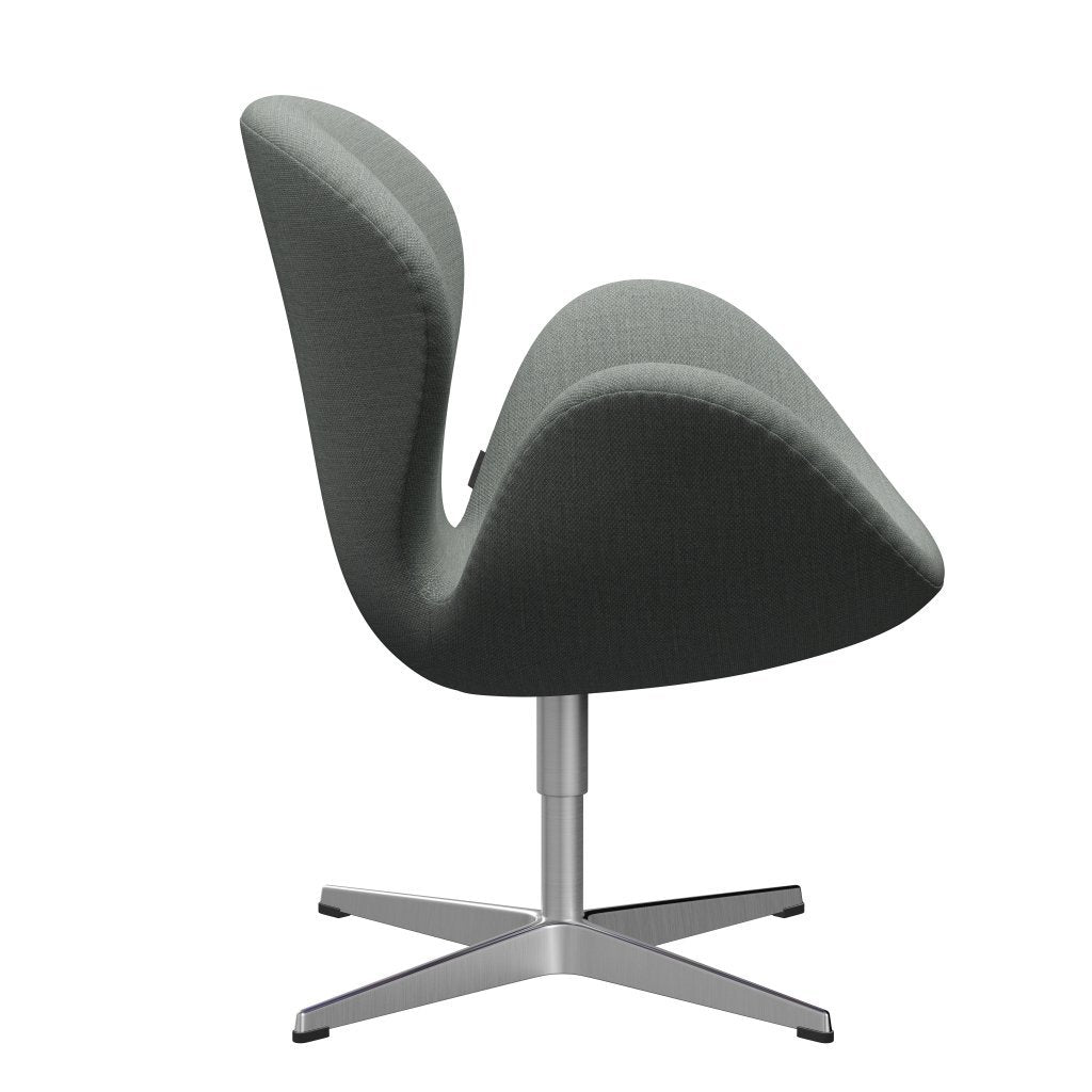 Fritz Hansen Swan Lounge stol, satin børstet aluminium/fiord medium grå