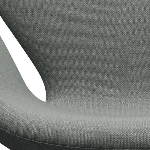 Fritz Hansen Swan Lounge Chair, Satin Brushed Aluminium/Fiord Medium Grey