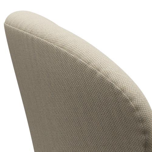 Fritz Hansen Swan Lounge stol, satin børstet aluminium/fiord naturligt sand
