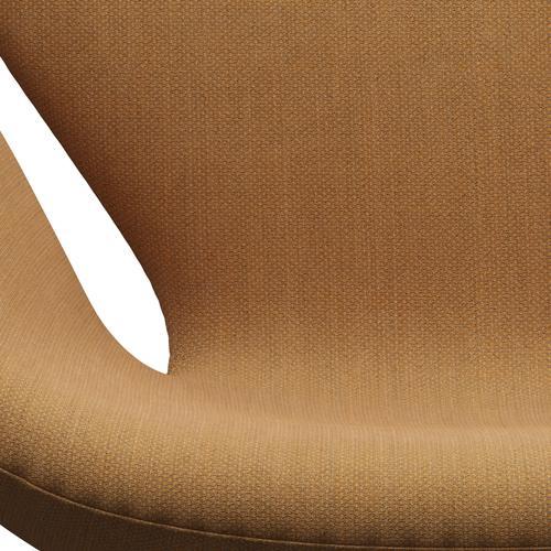 Fritz Hansen Swan Lounge stol, satin børstet aluminium/fiord oker/sten