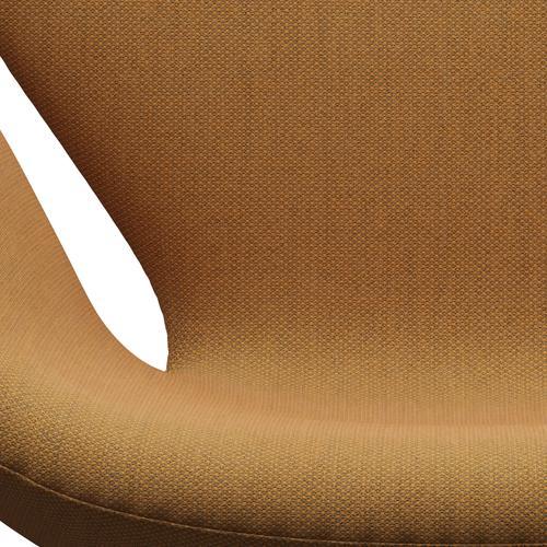 Fritz Hansen Swan Lounge Chair, Satin Brushed Aluminium/Fiord Orange