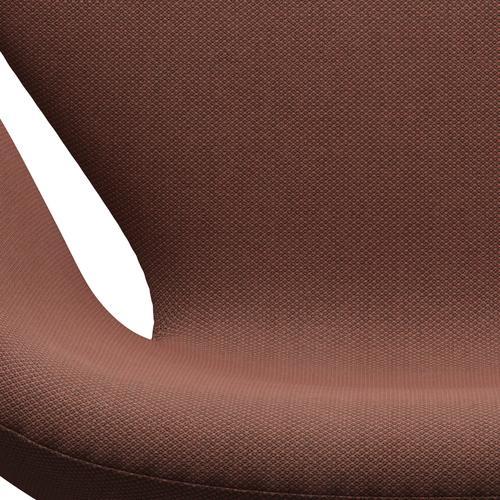 Fritz Hansen Swan Lounge Chair, Satin Brushed Aluminium/Fiord Pink
