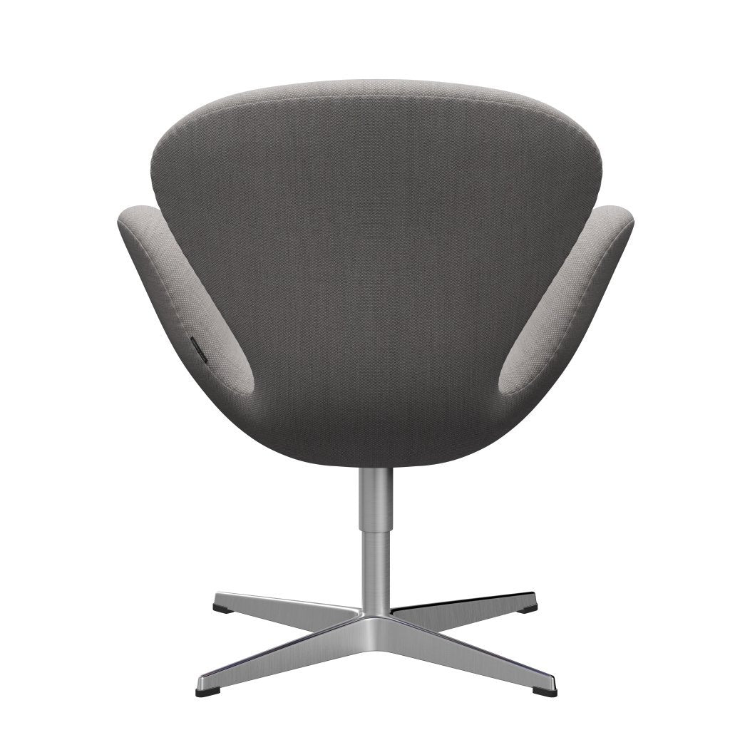 Fritz Hansen Swan Lounge stol, satin børstet aluminium/fiord sten/sten