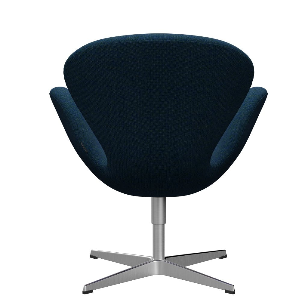 Fritz Hansen Swan Lounge Chair, Satingbrushed Aluminium/Hallingdal Blue/Green