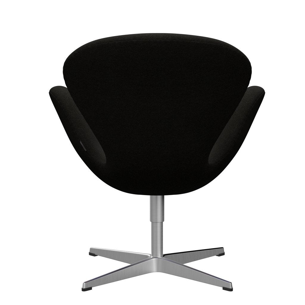 Fritz Hansen Swan Lounge stol, satin børstet aluminium/Hallingdal brun/mørkegrå