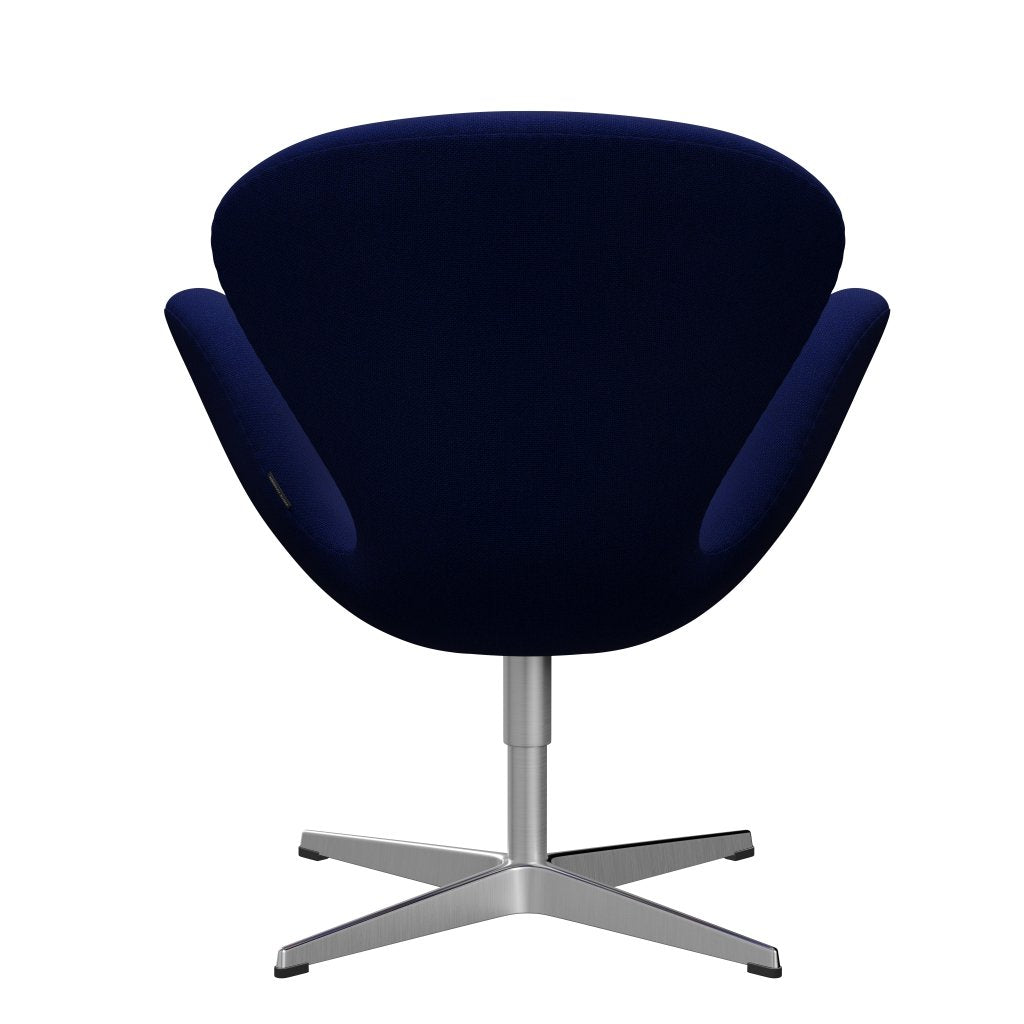 Fritz Hansen Swan Lounge Chair, Satingbrushed Aluminium/Hallingdal Dark Blue