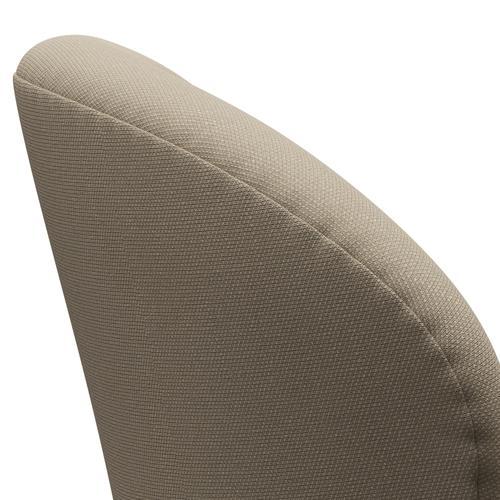 Fritz Hansen Swan Lounge stol, satin børstet aluminium/stålcut beige