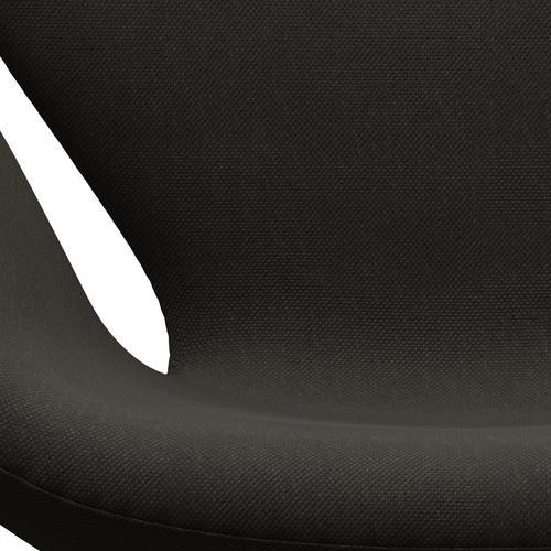 Fritz Hansen Swan Lounge Chair, Satin Brushed Aluminium/Steelcut Brown