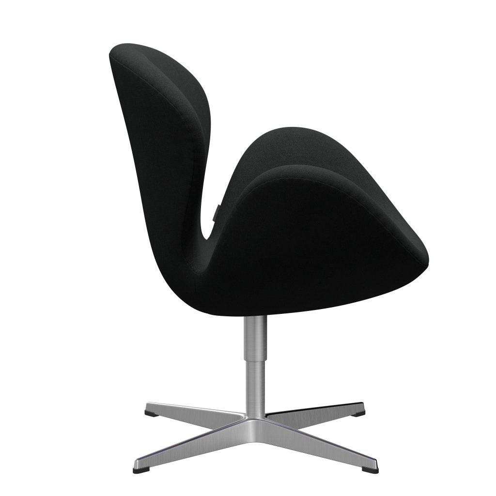 Fritz Hansen Swan Lounge stol, satin børstet aluminium/stålcut mørkebrun (380)