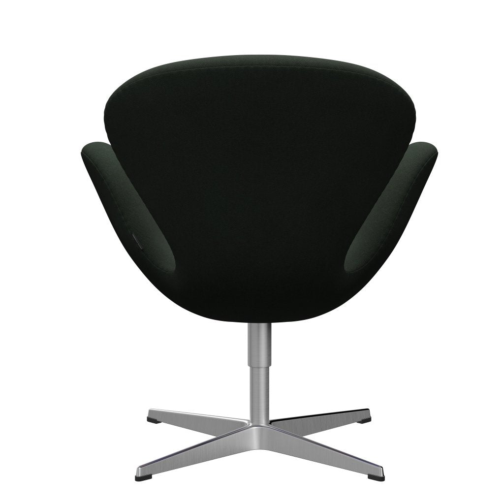 Fritz Hansen Swan Lounge stol, satin børstet aluminium/stålcut Dark Army Green