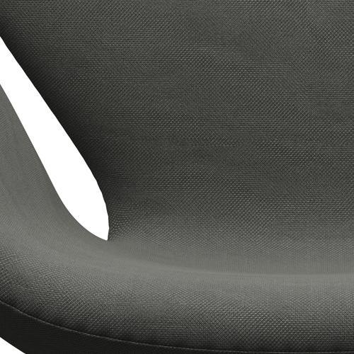 Fritz Hansen Swan Lounge Chair, Satin Brushed Aluminium/Steelcut Grey